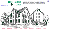 Tablet Screenshot of hotel-linde.com